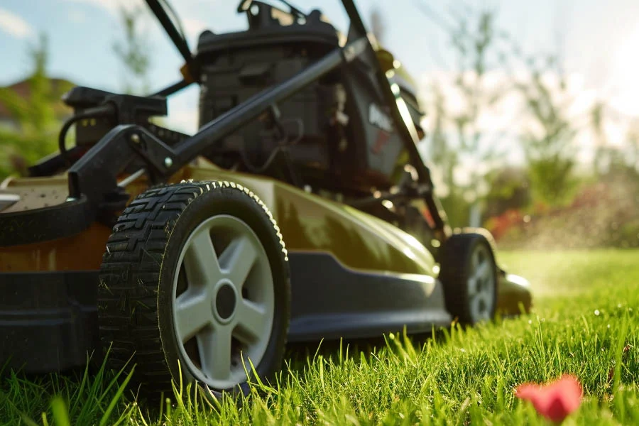 electric start lawn mowers self propelled